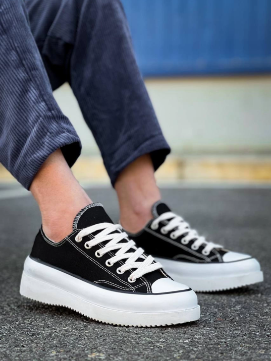 KB-CX-3 Kuback Kısa Siyah Keten Beyaz Yüksek Taban Spor Ayakkabı KB-CX-3 Kuback Kısa Siyah Keten Beyaz Yüksek Taban Spor Ayakkabı