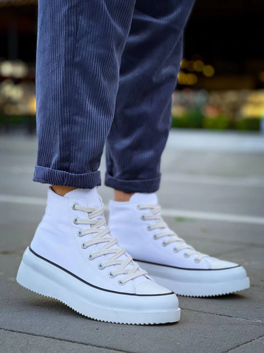 KB-CX-3 Kuback Uzun Beyaz Keten Beyaz Yüksek Taban Spor Ayakkabı KB-CX-3 Kuback Uzun Beyaz Keten Beyaz Yüksek Taban Spor Ayakkabı