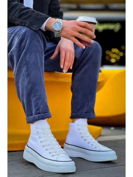 Kb-cx-3 Kuback Uzun Beyaz Keten Beyaz Yüksek Taban Spor Ayakkabı Kb-cx-3 Kuback Uzun Beyaz Keten Beyaz Yüksek Taban Spor Ayakkabı