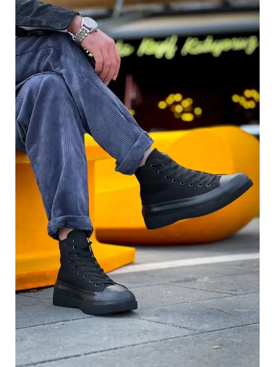 Kb-cx-3 Kuback Uzun Siyah Keten Siyah Yüksek Taban Spor Ayakkabı Kb-cx-3 Kuback Uzun Siyah Keten Siyah Yüksek Taban Spor Ayakkabı