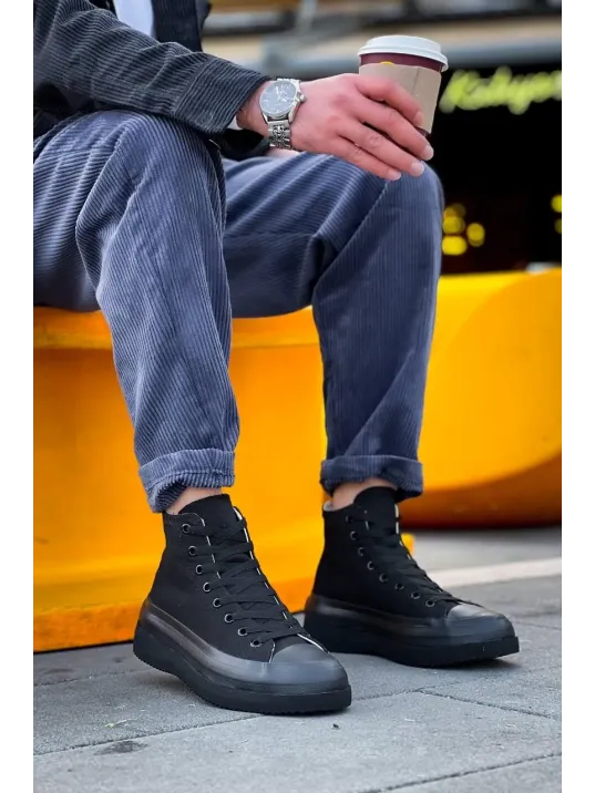 Kb-cx-3 Kuback Uzun Siyah Keten Siyah Yüksek Taban Spor Ayakkabı Kb-cx-3 Kuback Uzun Siyah Keten Siyah Yüksek Taban Spor Ayakkabı