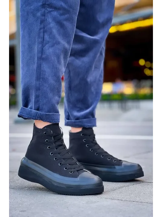 Kb-cx-3 Kuback Uzun Siyah Keten Siyah Yüksek Taban Spor Ayakkabı Kb-cx-3 Kuback Uzun Siyah Keten Siyah Yüksek Taban Spor Ayakkabı