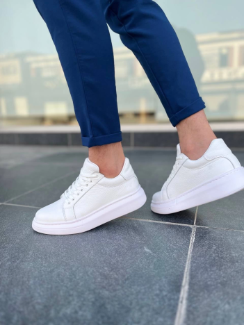 KB-DX46 Kuback Beyaz Deri Günlük Erkek Ayakkabı