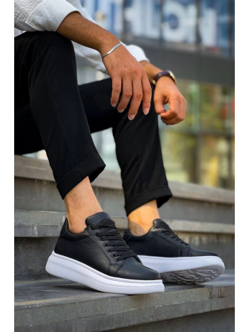 Kb-dx46 Kuback Siyah Deri  Günlük Erkek Ayakkabı