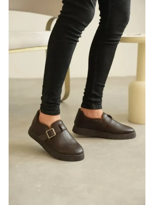 Kb-kx1 Kuback Kahve Cilt Kürklü Günlük Erkek Ayakkabı