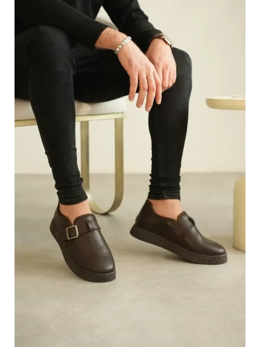 Kb-kx1 Kuback Kahve Cilt Kürklü Günlük Erkek Ayakkabı