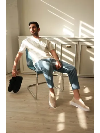 Kb-m101 Kuback Bej Triko Bağcıklı Günlük Erkek Ayakkabı Kb-m101 Kuback Bej Triko Bağcıklı Günlük Erkek Ayakkabı