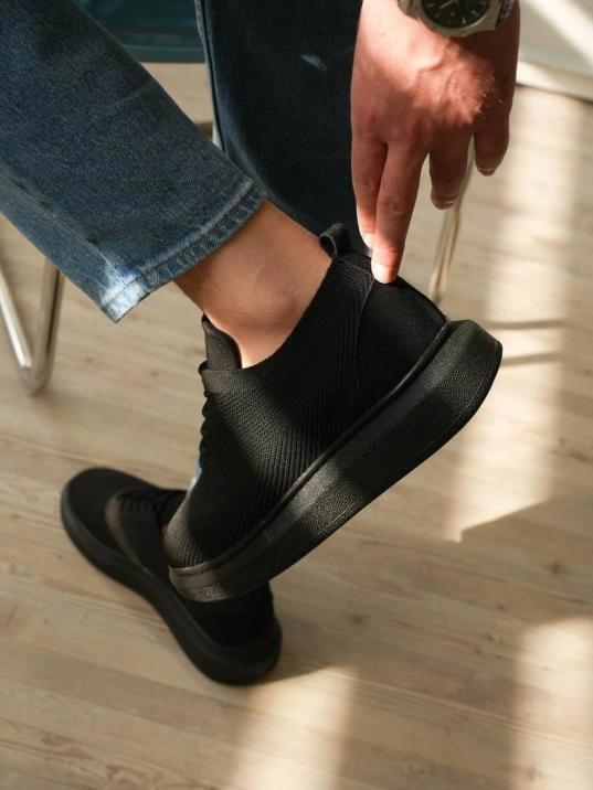 Kb-m101 Kuback Kömür Triko Bağcıklı Günlük Erkek Ayakkabı