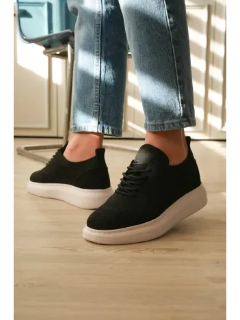 Kb-m101 Kuback Siyah Triko Bağcıklı Günlük Erkek Ayakkabı