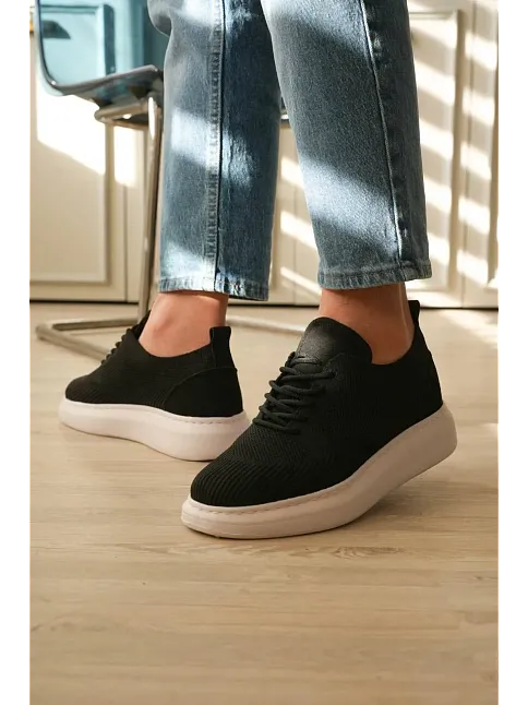 Kb-m101 Kuback Siyah Triko Bağcıklı Günlük Erkek Ayakkabı