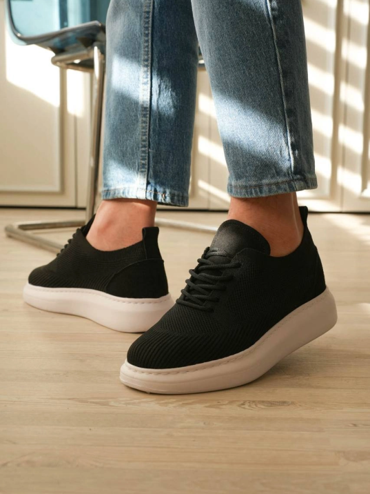 Kb-m101 Kuback Siyah Triko Bağcıklı Günlük Erkek Ayakkabı