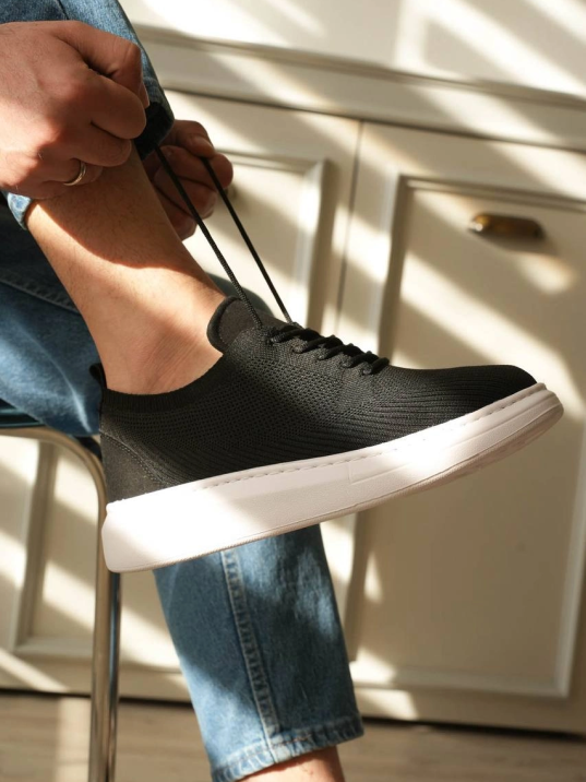 Kb-m101 Kuback Siyah Triko Bağcıklı Günlük Erkek Ayakkabı