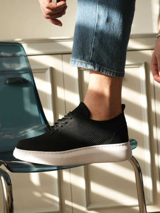 Kb-m101 Kuback Siyah Triko Bağcıklı Günlük Erkek Ayakkabı