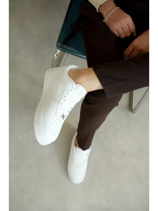 Kb-n09 Kuback Beyaz Cilt Günlük Erkek Ayakkabı