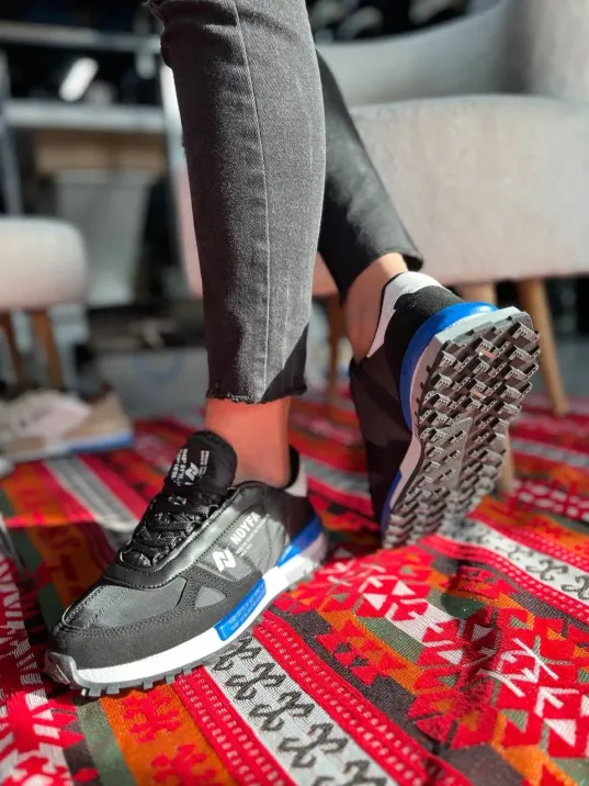 Kb-n1 Kuback Siyah Mavi Detaylı Günlük Erkek Ayakkabı Kb-n1 Kuback Siyah Mavi Detaylı Günlük Erkek Ayakkabı