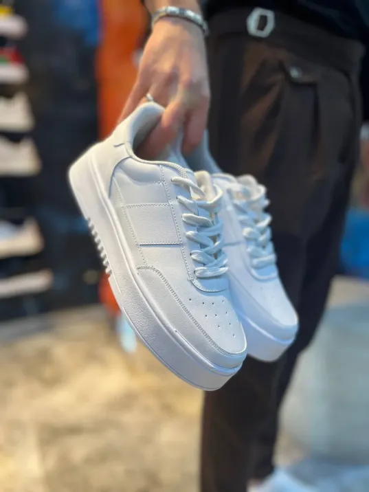 Kb-n2 Kuback Beyaz Cilt Günlük Erkek Ayakkabı