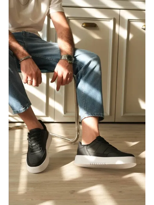 Kb-n2 Kuback Siyah Cilt Bağcıklı Günlük Erkek Ayakkabı