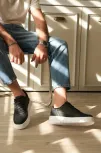 Kb-n2 Kuback Siyah Cilt Bağcıklı Günlük Erkek Ayakkabı