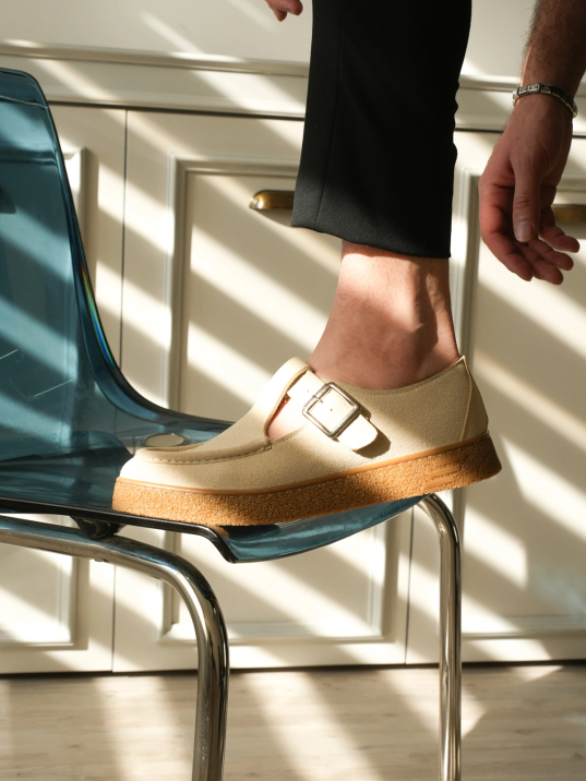 Kb-t30 Kuback Bej Kahve Taban Günlük Erkek Sandalet