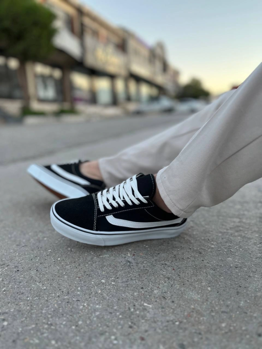 KB-V1 Kuback Siyah Beyaz Detaylı Günlük Erkek Ayakkabı