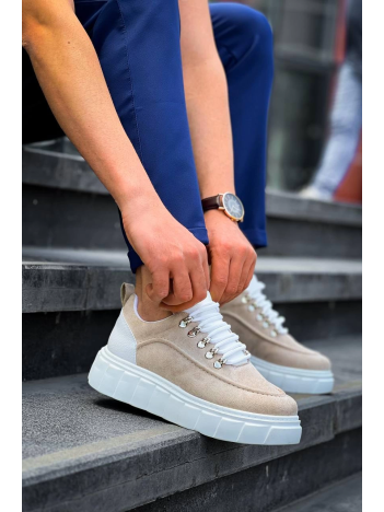 KB-X10 Kuback Bej Süet Beyaz Yüksek Taban Günlük Spor Ayakkabı KB-X10 Kuback Bej Süet Beyaz Yüksek Taban Günlük Spor Ayakkabı