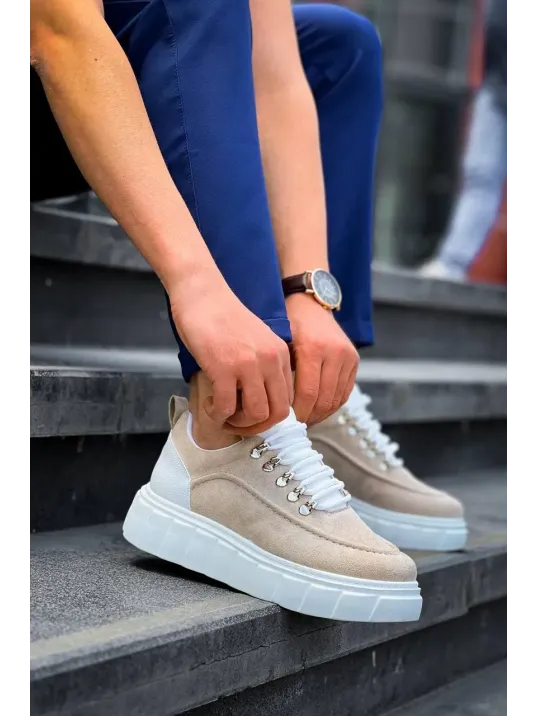 Kb-x10 Kuback Bej Süet Beyaz Yüksek Taban Günlük Spor Ayakkabı Kb-x10 Kuback Bej Süet Beyaz Yüksek Taban Günlük Spor Ayakkabı