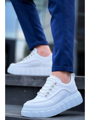 KB-X10 Kuback Beyaz Cilt  Beyaz Yüksek Taban Günlük Spor Ayakkabı KB-X10 Kuback Beyaz Cilt  Beyaz Yüksek Taban Günlük Spor Ayakkabı