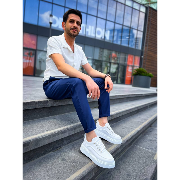 KB-X10 Kuback Beyaz Cilt Beyaz Yüksek Taban Günlük Spor Ayakkabı KB-X10 Kuback Beyaz Cilt Beyaz Yüksek Taban Günlük Spor Ayakkabı