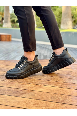KB-X10 Kuback Kömür Cilt Yüksek Taban Günlük Spor Ayakkabı