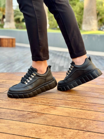 KB-X10 Kuback Kömür Cilt Yüksek Taban Günlük Spor Ayakkabı KB-X10 Kuback Kömür Cilt Yüksek Taban Günlük Spor Ayakkabı