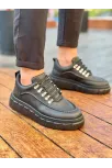 Kb-x10 Kuback Kömür Cilt Yüksek Taban Günlük Spor Ayakkabı