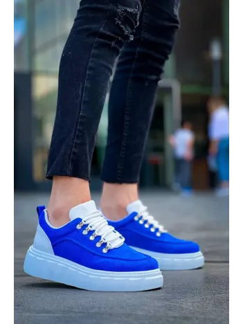 Kb-x10 Kuback Sax Süet Beyaz Yüksek Taban Günlük Spor Ayakkabı