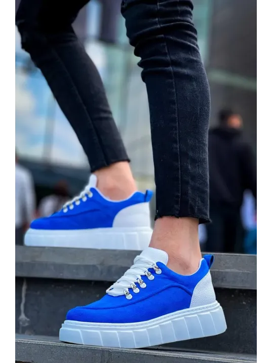 Kb-x10 Kuback Sax Süet Beyaz Yüksek Taban Günlük Spor Ayakkabı