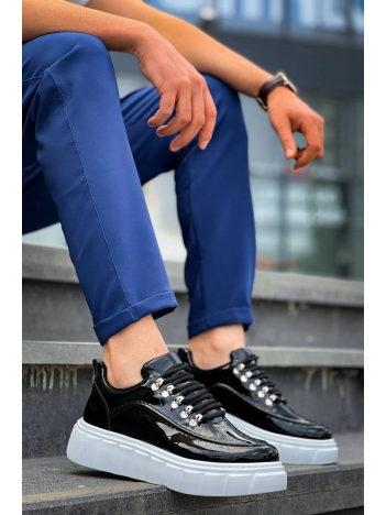 KB-X10 Kuback Siyah Rugan Beyaz Yüksek Taban Günlük Spor Ayakkabı KB-X10 Kuback Siyah Rugan Beyaz Yüksek Taban Günlük Spor Ayakkabı