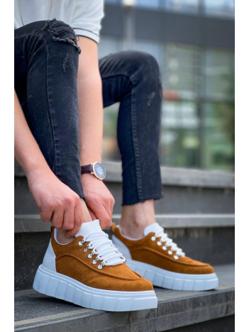 KB-X10 Kuback Taba Süet Beyaz Yüksek Taban Günlük Spor Ayakkabı KB-X10 Kuback Taba Süet Beyaz Yüksek Taban Günlük Spor Ayakkabı