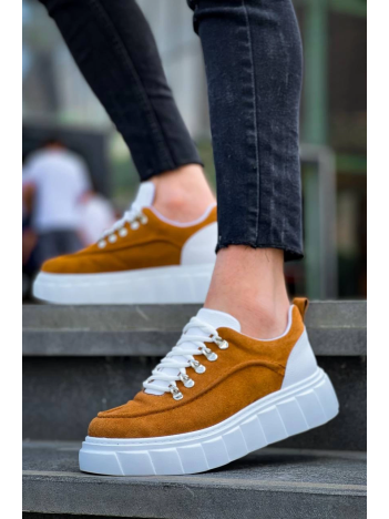 KB-X10 Kuback Taba Süet Beyaz Yüksek Taban Günlük Spor Ayakkabı KB-X10 Kuback Taba Süet Beyaz Yüksek Taban Günlük Spor Ayakkabı