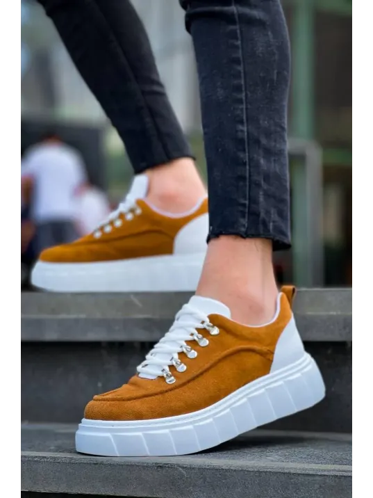 Kb-x10 Kuback Taba Süet Beyaz Yüksek Taban Günlük Spor Ayakkabı Kb-x10 Kuback Taba Süet Beyaz Yüksek Taban Günlük Spor Ayakkabı