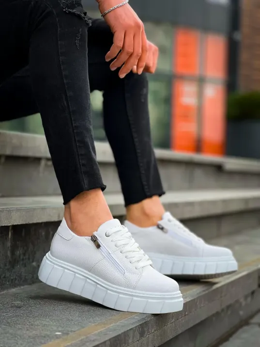 Kb-x155 Kuback Beyaz Cilt Detaylı Beyaz Yüksek Taban Günlük Spor Ayakkabı Kb-x155 Kuback Beyaz Cilt Detaylı Beyaz Yüksek Taban Günlük Spor Ayakkabı