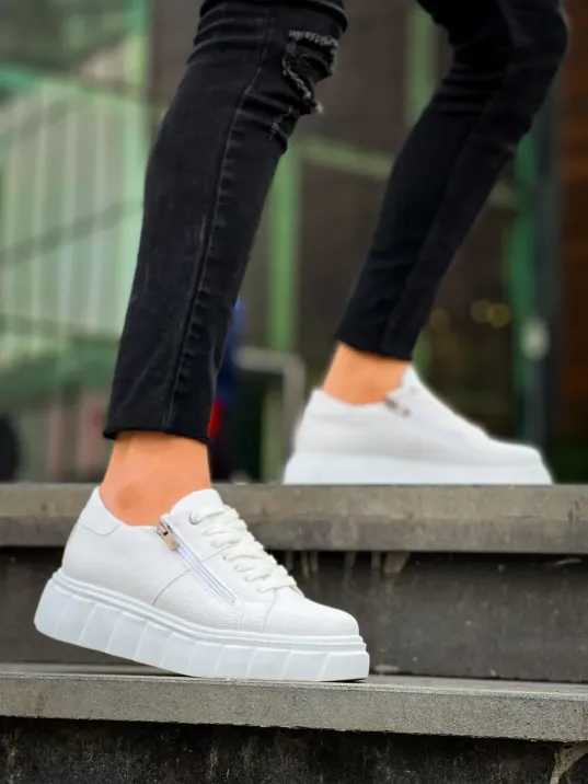 Kb-x155 Kuback Beyaz Cilt Detaylı Beyaz Yüksek Taban Günlük Spor Ayakkabı Kb-x155 Kuback Beyaz Cilt Detaylı Beyaz Yüksek Taban Günlük Spor Ayakkabı
