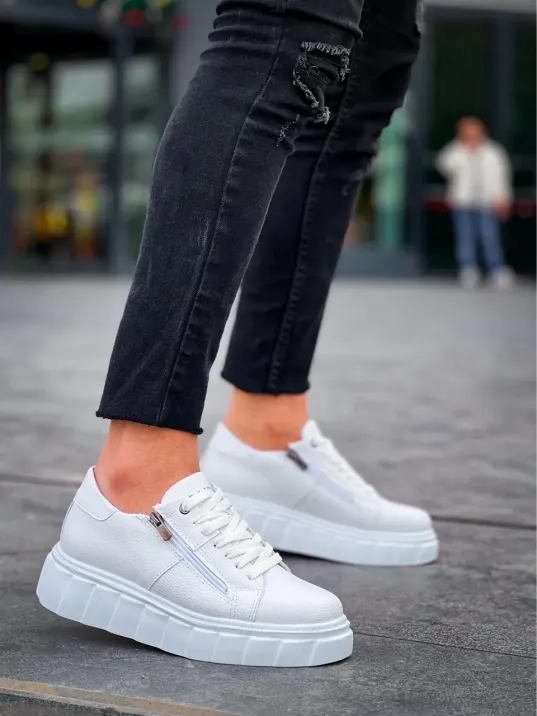 Kb-x155 Kuback Beyaz Cilt Detaylı Beyaz Yüksek Taban Günlük Spor Ayakkabı Kb-x155 Kuback Beyaz Cilt Detaylı Beyaz Yüksek Taban Günlük Spor Ayakkabı