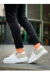 Kb-x155 Kuback Beyaz Cilt Gri Süet Detaylı Beyaz Yüksek Taban Günlük Spor Ayakkabı Kb-x155 Kuback Beyaz Cilt Gri Süet Detaylı Beyaz Yüksek Taban Günlük Spor Ayakkabı