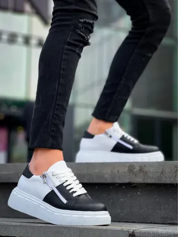 Kb-x155 Kuback Siyah Cilt Beyaz Cilt Detaylı Beyaz Yüksek Taban Günlük Spor Ayakkabı Kb-x155 Kuback Siyah Cilt Beyaz Cilt Detaylı Beyaz Yüksek Taban Günlük Spor Ayakkabı