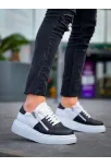 Kb-x155 Kuback Siyah Cilt Beyaz Cilt Detaylı Beyaz Yüksek Taban Günlük Spor Ayakkabı Kb-x155 Kuback Siyah Cilt Beyaz Cilt Detaylı Beyaz Yüksek Taban Günlük Spor Ayakkabı