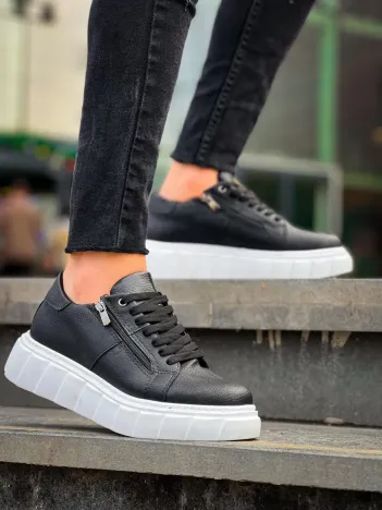 Kb-x155 Kuback Siyah Cilt Detaylı Beyaz Yüksek Taban Günlük Spor Ayakkabı Kb-x155 Kuback Siyah Cilt Detaylı Beyaz Yüksek Taban Günlük Spor Ayakkabı