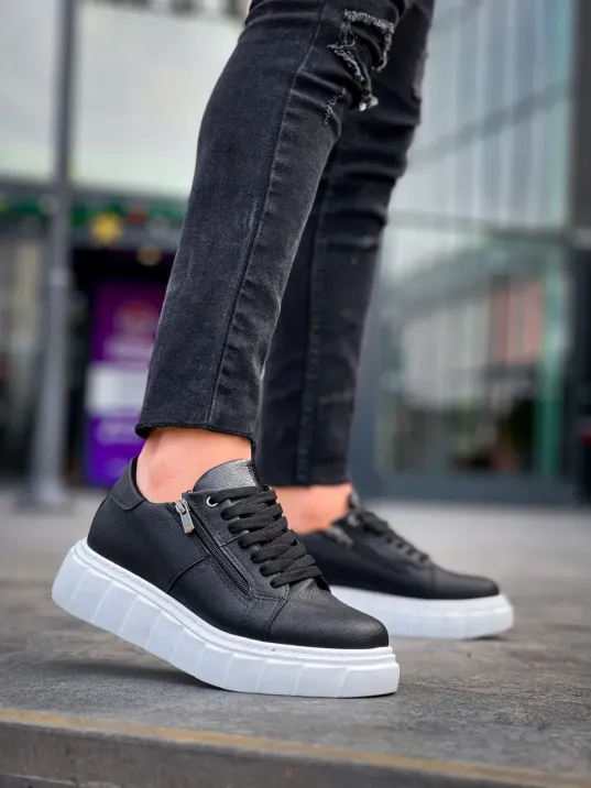 Kb-x155 Kuback Siyah Cilt Detaylı Beyaz Yüksek Taban Günlük Spor Ayakkabı Kb-x155 Kuback Siyah Cilt Detaylı Beyaz Yüksek Taban Günlük Spor Ayakkabı