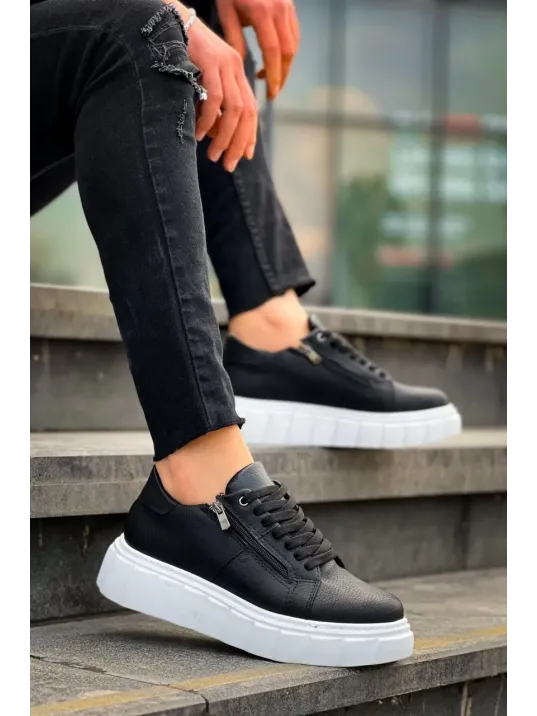Kb-x155 Kuback Siyah Cilt Detaylı Beyaz Yüksek Taban Günlük Spor Ayakkabı Kb-x155 Kuback Siyah Cilt Detaylı Beyaz Yüksek Taban Günlük Spor Ayakkabı