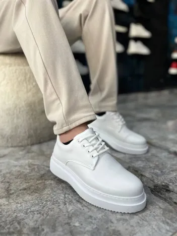 Kb-x16 Kuback Beyaz Cilt Günlük Erkek Ayakkabı