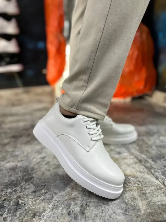 Kb-x16 Kuback Beyaz Cilt Günlük Erkek Ayakkabı