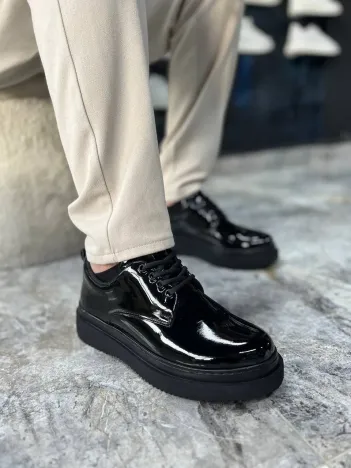 Kb-x16 Kuback Kömür Rugan Günlük Erkek Ayakkabı