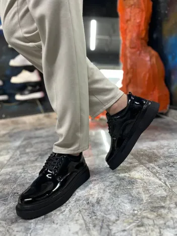 Kb-x16 Kuback Kömür Rugan Günlük Erkek Ayakkabı